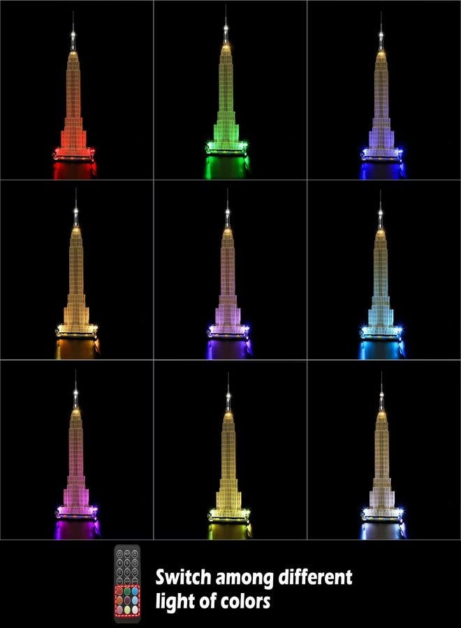 GEAMENT LED Light Kit (Remote Control) Compatible with Lego Empire State Building - Lighting Set for Architecture 21046 (Model Set Not Included) - Image 4